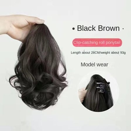 Hestehale-klemme Hårklemme SVART BRUN