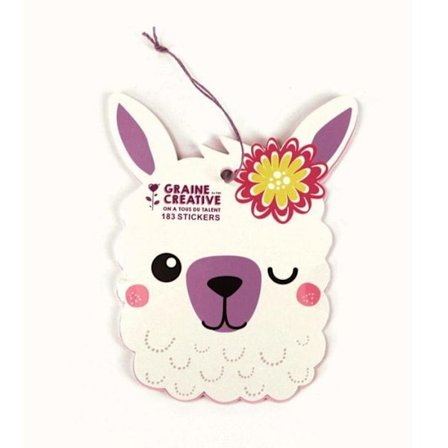 Anteckningsbok med 183 klistermärken - Lama
