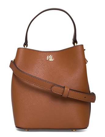 Lauren Ralph Lauren Crosshatch Small Reese Bucket Bag - Brown - ONE SIZE