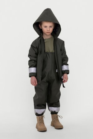 Mini Winter Kids Raincoat Green
