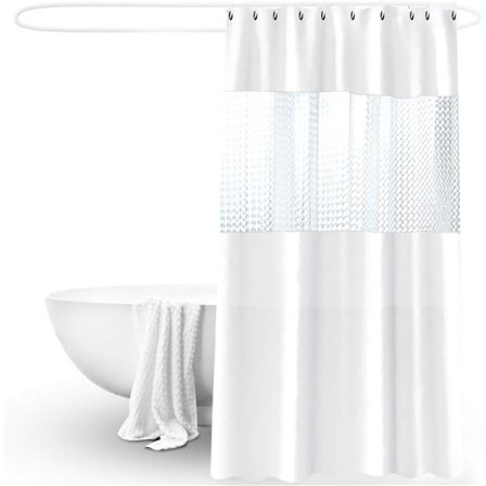 180 x 200 cm, hvid Semi-transparent PVC bruseforhæng