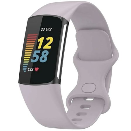 Band kompatibel med Fitbit Charge 5 / Charge 6 band kvinnor män, mjuk silikon justerbar vattentät sport ersättning armband rem