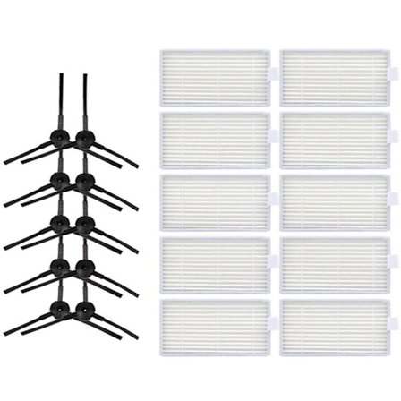 Sidebørstefilter erstatningstilbehørsett for Ilife V5 V5S V3 V3S V5Pro V50 V55 X5 V5S Pro robotstøvsuger