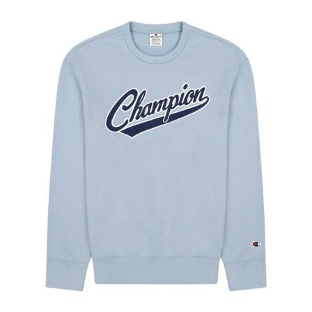 Champion, Vintage Logo Sweatshirt Blauw, Heren, Maat:M