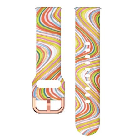 18mm Tryckt Silikonarmband för Huawei Watch Gt4 41mm 18mm Armband För Garmin Vivoactive 4S/Venu 2s Huawei Watch Gt5 41mm armband