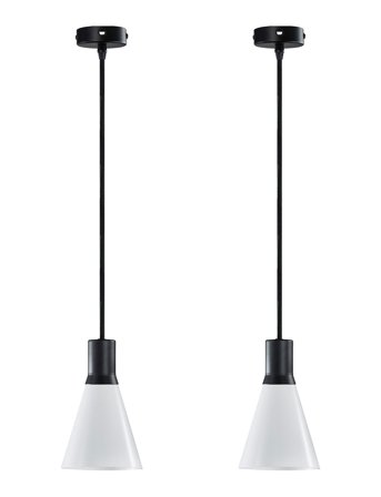 Dyberg Larsen | Gent Pendelsæt 2 Stk. Mat Sort/ Opal | H22CM