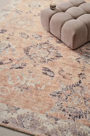 Jotex - Luggteppe 200x300 Cm Polyester/Polyester Rosa RIBSTON - Kjøp Lugg- & ryetepper hos Jotex