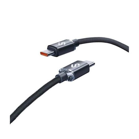 USB-kabel 2.0 Typ-C Subblim Optimus - USB Typ-C Hane - USB Typ-C Hane - Upp till 60W - 480Mbps - 1m - Svart