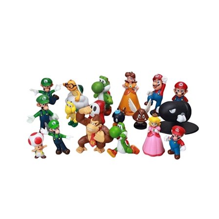 18st Super Mario Bros Mini PVC Figurer Set