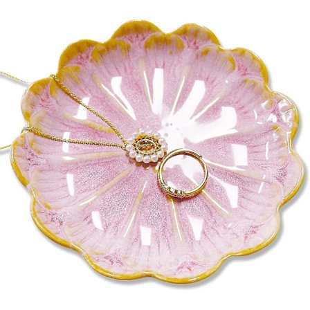 Pieni koruastia, sormuspidike koruille, keraaminen sormusastia, supersöpö koruastiatarjotin, koruastia, pikkuesineastia (vaaleanpunainen)