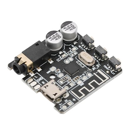 Bluetooth Receiver Board Bluetooth 5.0 Stereo Forstærker Board med Knapkontrol til DIY Sort