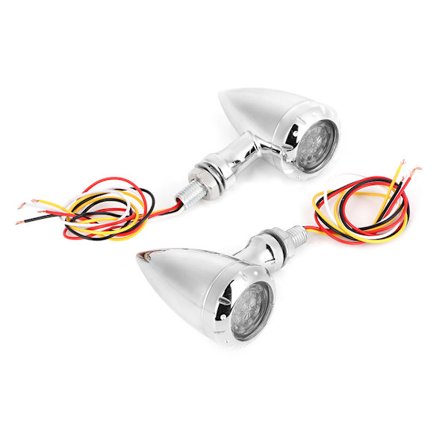 2 st motorcykel 10 mm blinkers LED-blinkers