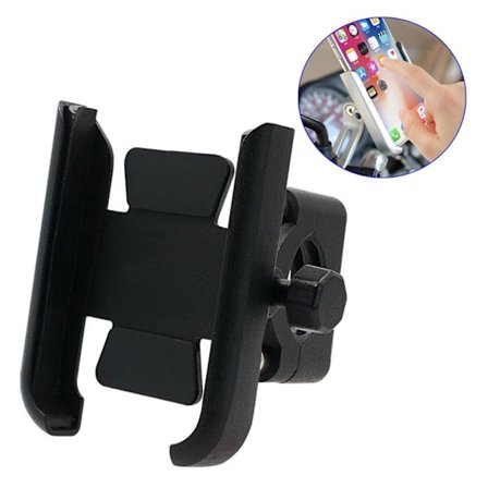 Universaali WUPP 360 asteen alumiiniseos moottoripyörä / polkupyörä puhelimen pidike - Musta