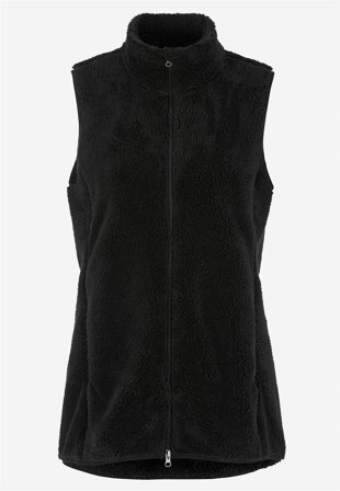 Cellbes of Sweden - Fleecevest med lommer i sort til damer i størrelse 34/36