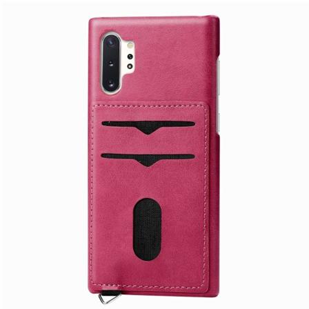 Samsung Galaxy Note10+ - Skal med Korthållare Rosa