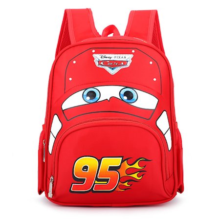 Disney Cars 3D Ryggsekk Barn Lynet McQueen Skole Barnehage Matboks Ryggsekk