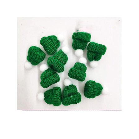 Set med 20 mini julstrumpor Små tomteluvor Dekorativa dockor, grön