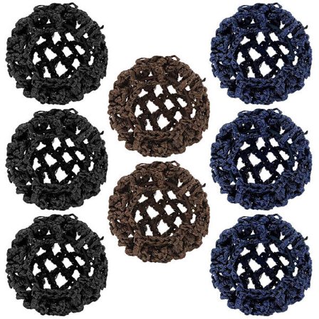 8-Dels Ballet Hårnetsæt - Elastisk Damehårnet - Hårknold Maker