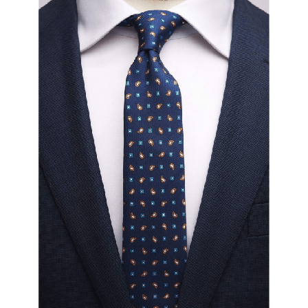 John Henric Tie Paisley Kostymtillbehör Herr Blå 6,5