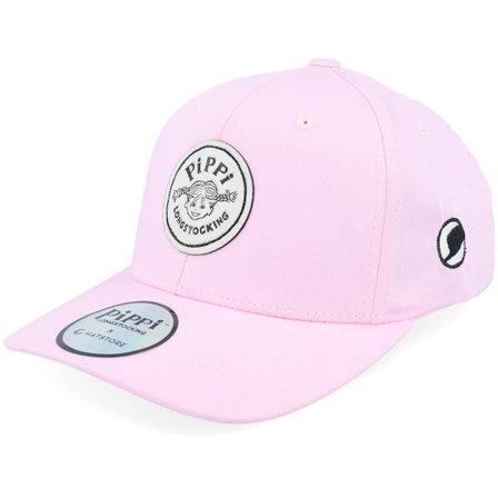 Pippi Långstrump - Rosa adjustable Keps - Kids Pippi B/W Logo Pink Adjustable @ Hatstore