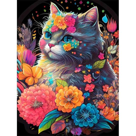 16x12 tuuman 5D timanttimaalaus Kissa - DIY timanttitaide käsityömaalaus