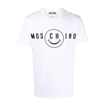 Moschino, T-shirt Biały, Mężczyzna, Rozmiar: S