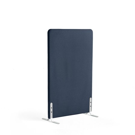Raumtrenner ZONE, 1360 x 800 x 46 mm, Stoff Hush, weiße Beine, marineblau