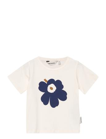 Marisole Unikko Placement I T-shirts Short-sleeved Creme Marimekko*Betinget Tilbud