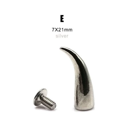 10 set dekornitbultspik SILVER E-7X21MM E-7X21MM