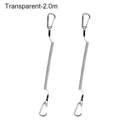 Elastiske fiskesnore med fjeder TRANSPARENT 2,0M 2,0M