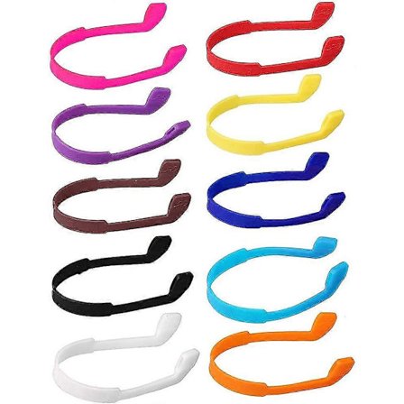 10-pak Silikone Brille Stropper, Anti-slip Børnebriller Solbriller Rem Brillebånd Holder Brilleholder Elastisk Sport Småbørn Gla (FMY)