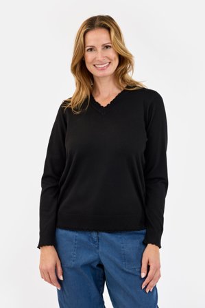 SIGNATURE - Langærmet Strik - Sort