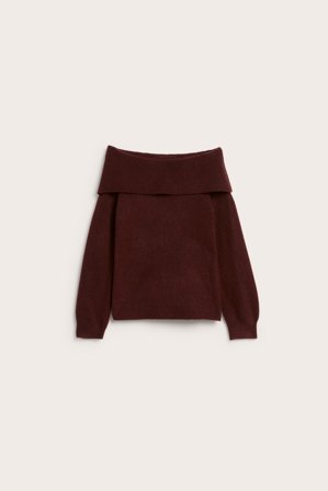 Kappahl | Strikket off shoulder-topp | Plomme