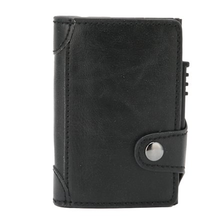 Korthållare Multifunktion Plånbok Aluminiumlegering Stöldskydd Kreditkortsfodral Svart x-51#