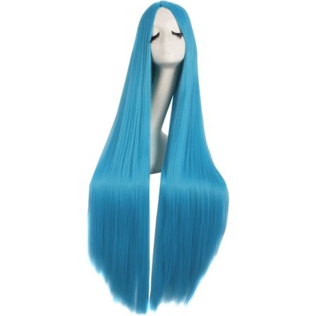 40 tommer/100 cm Mote Rett Naturlig Lang Anime Kostyme Parykk