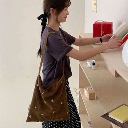 Axelväska Tygväska KAFFE