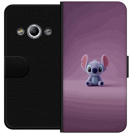Kompatibel Tegnebogsetui til Samsung Galaxy Xcover 3 Sød Stitch-figur i blødt plys stil på lilla baggrund minimalistisk kawaii design perfekt til D