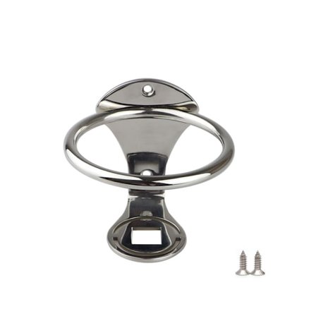 Rustfrit Båd Kopholder i Rustfrit Stål, Kopholder, Kopholder, Flaskeholder til Bil Trailer Lastbil Yacht RV Sølv, 86mm