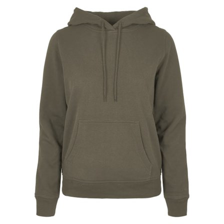 Build Your Brand Dam/Dam Basic Hoodie S Olivgrön