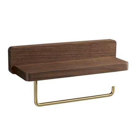 (10x30 CM) Dobbel installasjon toalettpapirholder Massivt tre Bøk