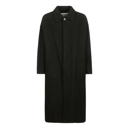 Ami Paris, Single-Breasted Coats Zwart, Heren, Maat:L