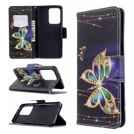 Plånboksfodral Samsung Galaxy S20 Ultra – Guldfjäril