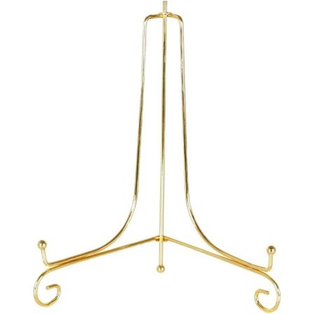 Guld Display Stand Holder Bogstøtte Foto Skål Ramme Fad Tallerken Holder Billedstaffeli Opbevaringsindretning Let at bruge - 12cm