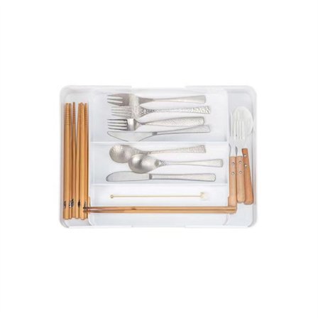 Halkskyddad bestickförvaring med fack – bestickorganisatör för plast