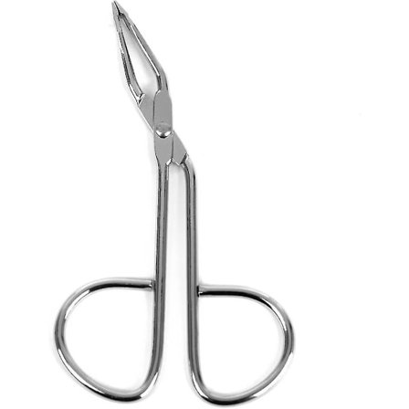 Øyenbrynspinsett i rustfritt stål, saksformet (sølv) 1 stk