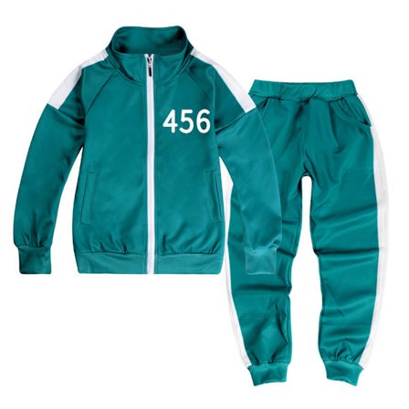 Barnens Squid Game Sportjacka + Byxor Hög Kvalitet