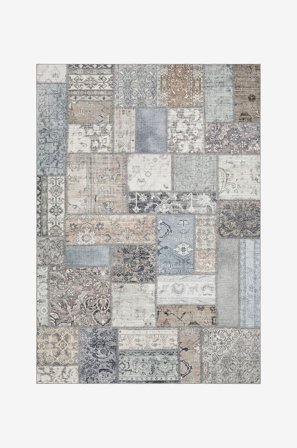 KM Home - Matta Tarfaya - Blå - Slätvävda mattor - 80X150 - Från Homeroom