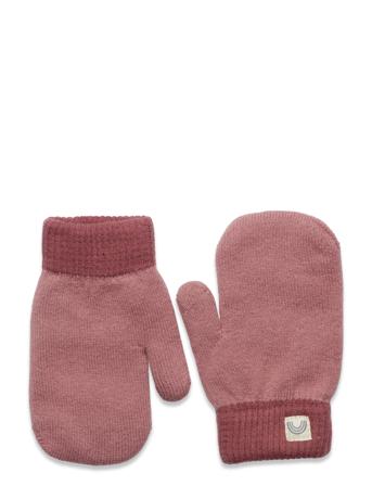 Mitten Knitted Accessories Gloves & Mittens Mittens Rosa Lindex*Betinget Tilbud