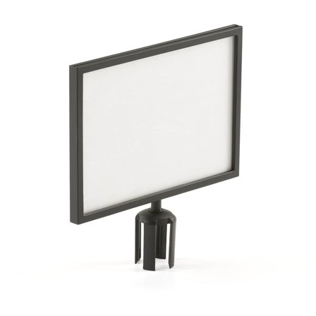 Skiltholder for stolpe, svart, A3 liggende