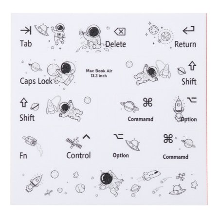 Notebook engelskt tangentbordsdekal Färgknappsdekal för macair bärbara datorer Datordekal Scrub Repair Film